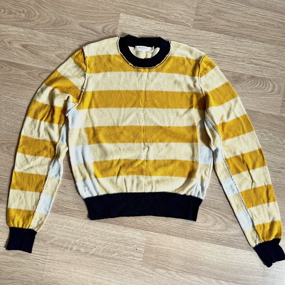 Rag and Bone yellow striped sweater